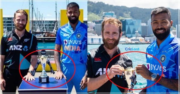 IND vs NZ: भारत न्यूजीलैंड टी20 सीरीज की ट्रॉफी देखने के बाद भड़के फैंस, बोले- ” ये तो कक्षा 2 में THIRD आया था तो मिला…”