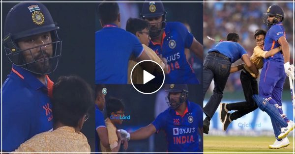 “उसको कुछ मत करना…”एक बार और रोहित शर्मा ने जीता सबका दिल, Live Match में मैदान में घुसे नन्हे फैन को लगाया गले- वीडियो वायरल